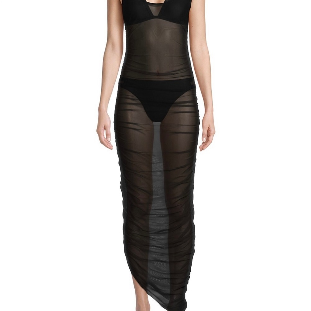 Black mesh dress